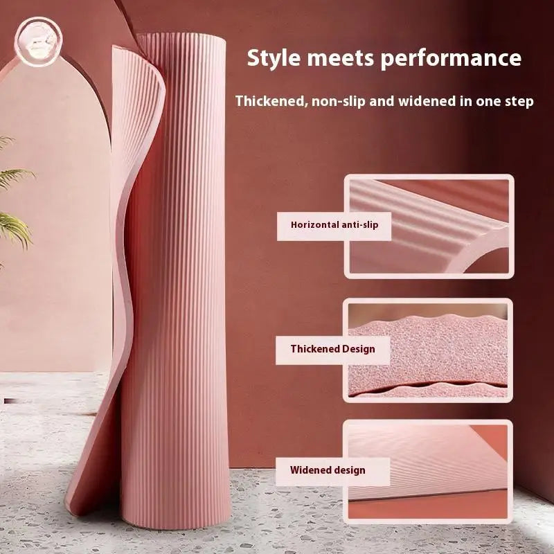 10mm Non-Slip Yoga Mat - Extra Thick NBR for Pilates & Home Fitness