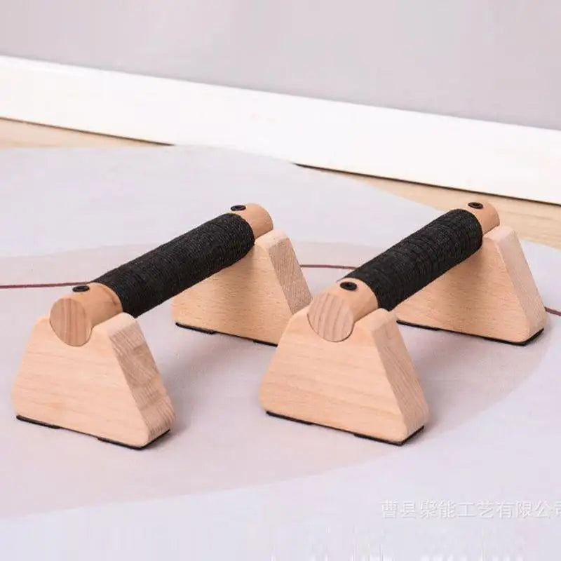 Solid Wood Parallettes Calisthenics Bars for Home Gym Workouts