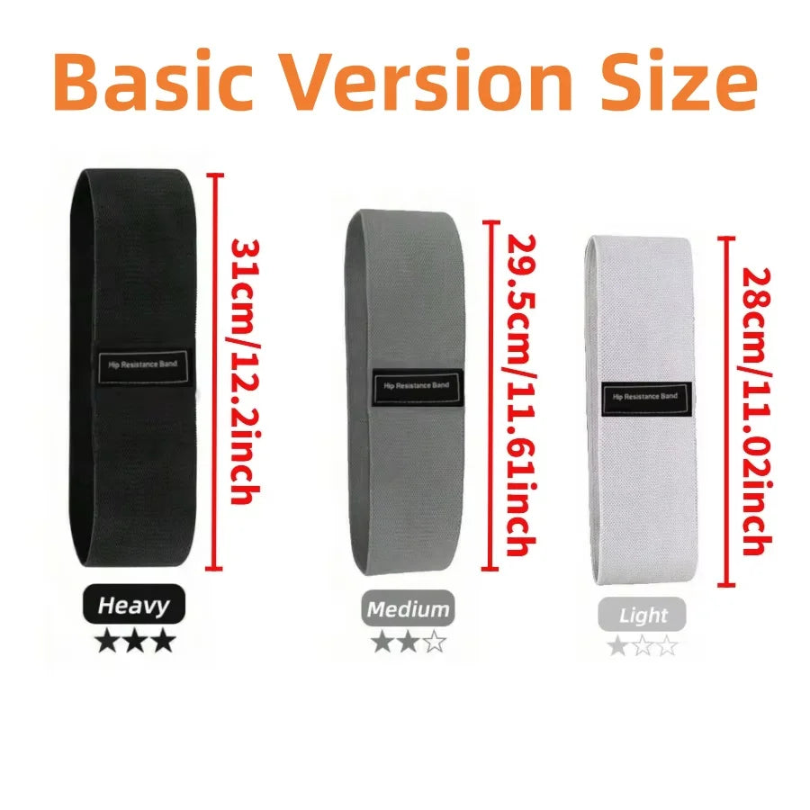 Fabric Resistance Hip Bands - Non-Slip Elastic Glute Workout Loops