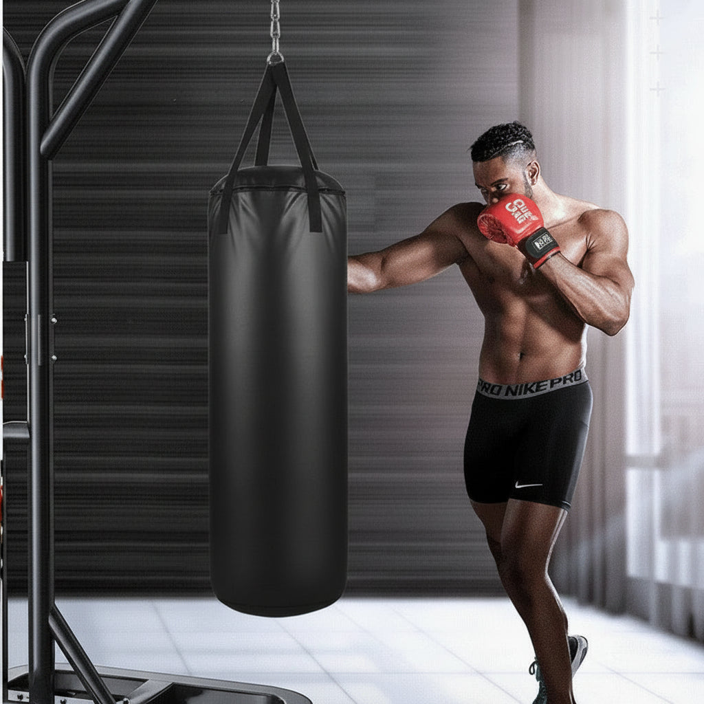 Heavy Punching Bag Synthetic Leather MMA Boxing Home Gym