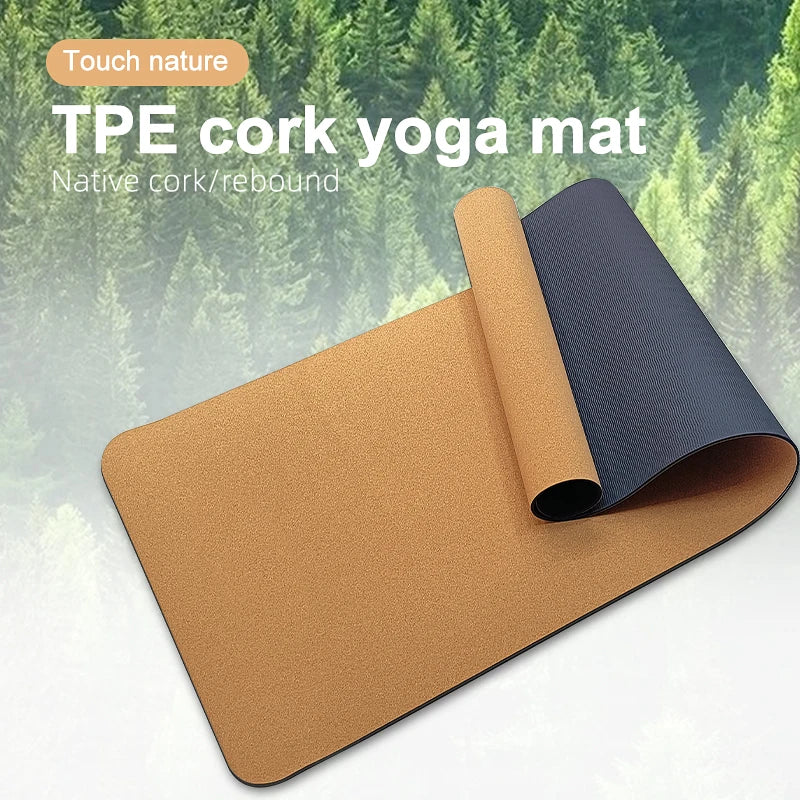 Natural Cork Yoga Mat - Foldable Non-Slip Eco-Friendly Fitness Pad