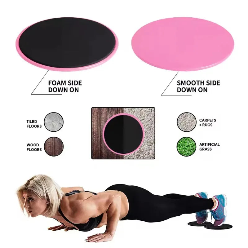 Core Sliders Dual-Sided Gliding Discs for Abdominal & Full Body Workouts