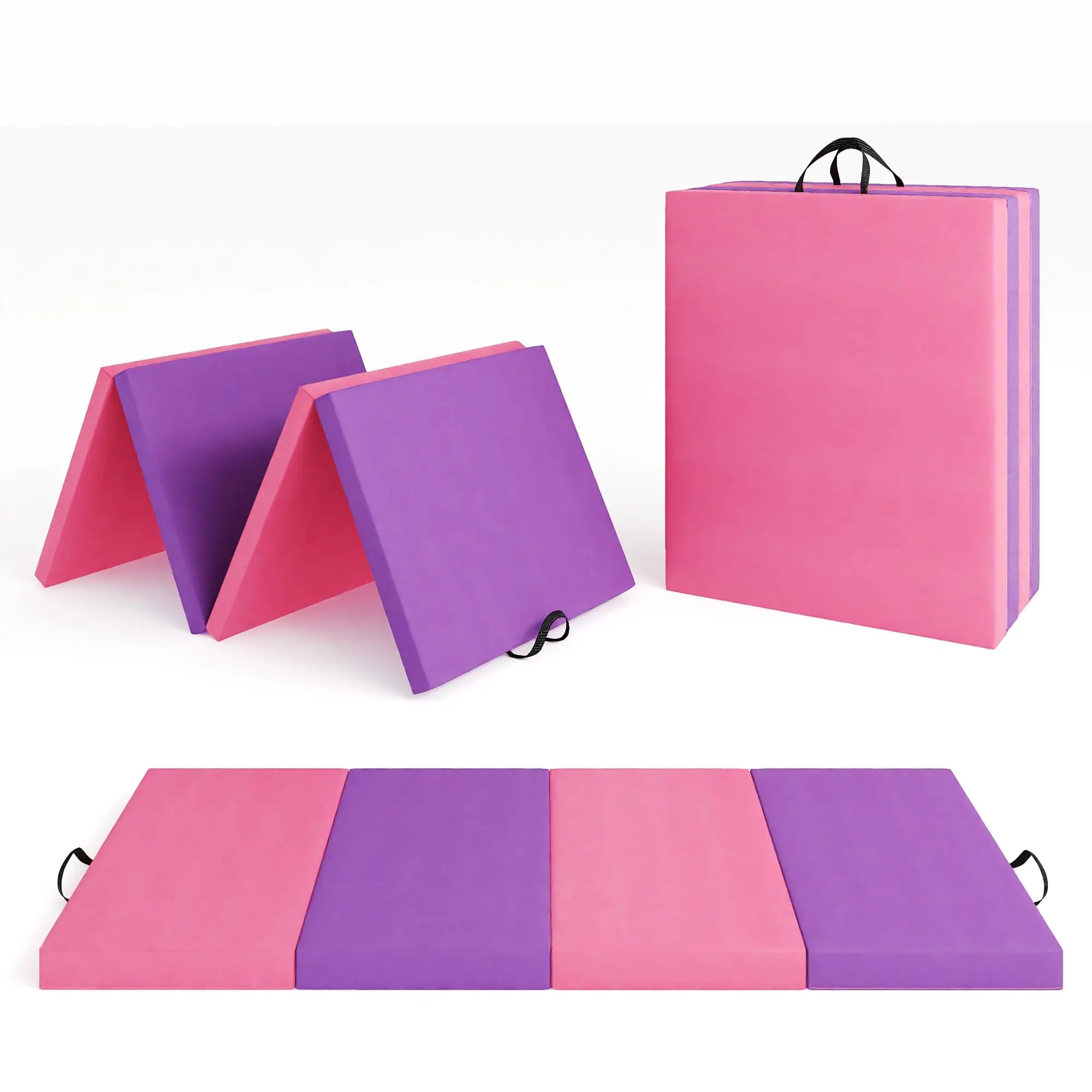 Folding Gymnastics Mat Thick EPE Foam Tumbling Pad for Home Gym