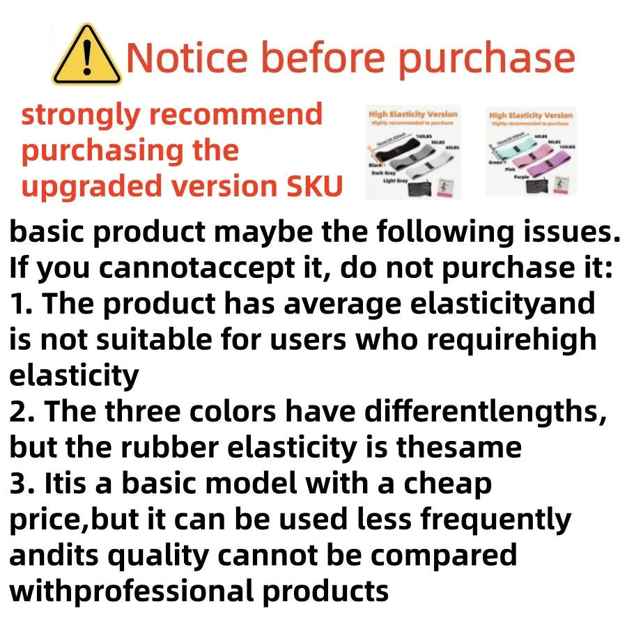 Fabric Resistance Hip Bands - Non-Slip Elastic Glute Workout Loops