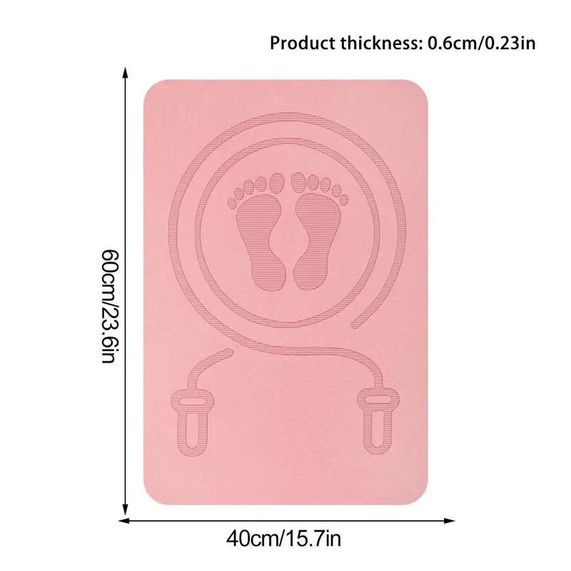 6mm TPE Jump Rope Mat - Anti-Shock Exercise Mat for Home Gym