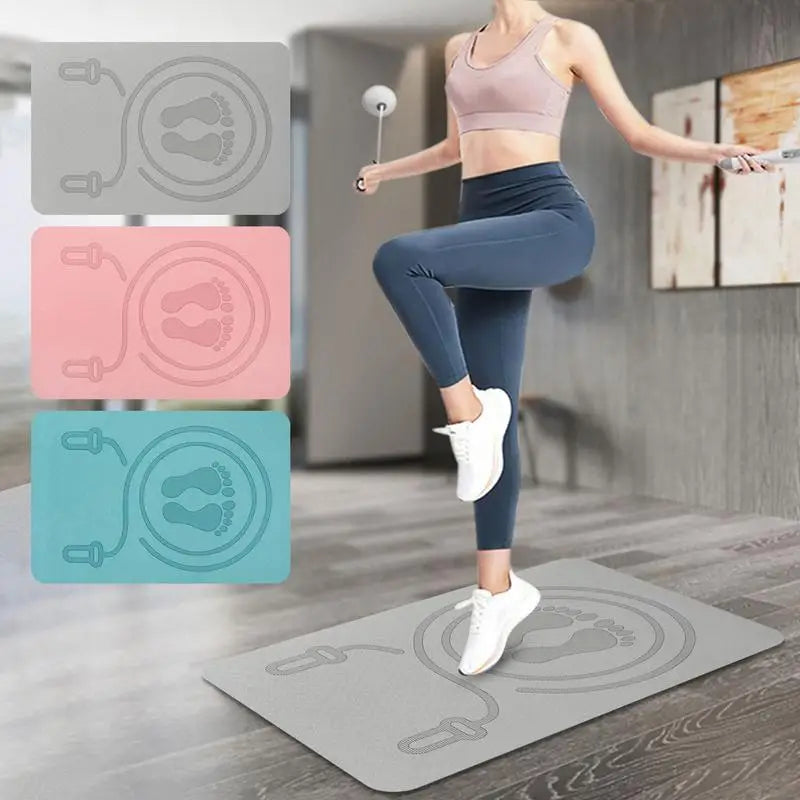 6mm TPE Jump Rope Mat - Anti-Shock Exercise Mat for Home Gym