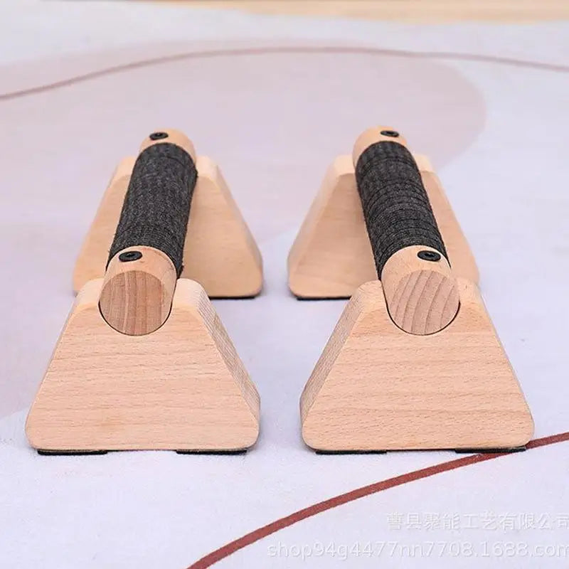 Solid Wood Parallettes Calisthenics Bars for Home Gym Workouts