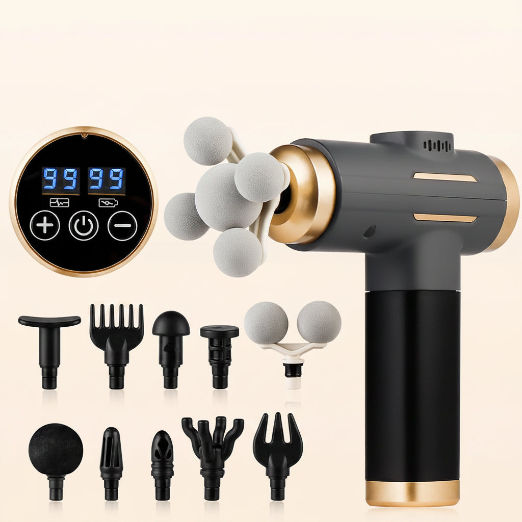 11-in-1 Electric Massage Gun - 99-Speed Deep Tissue Muscle Recovery