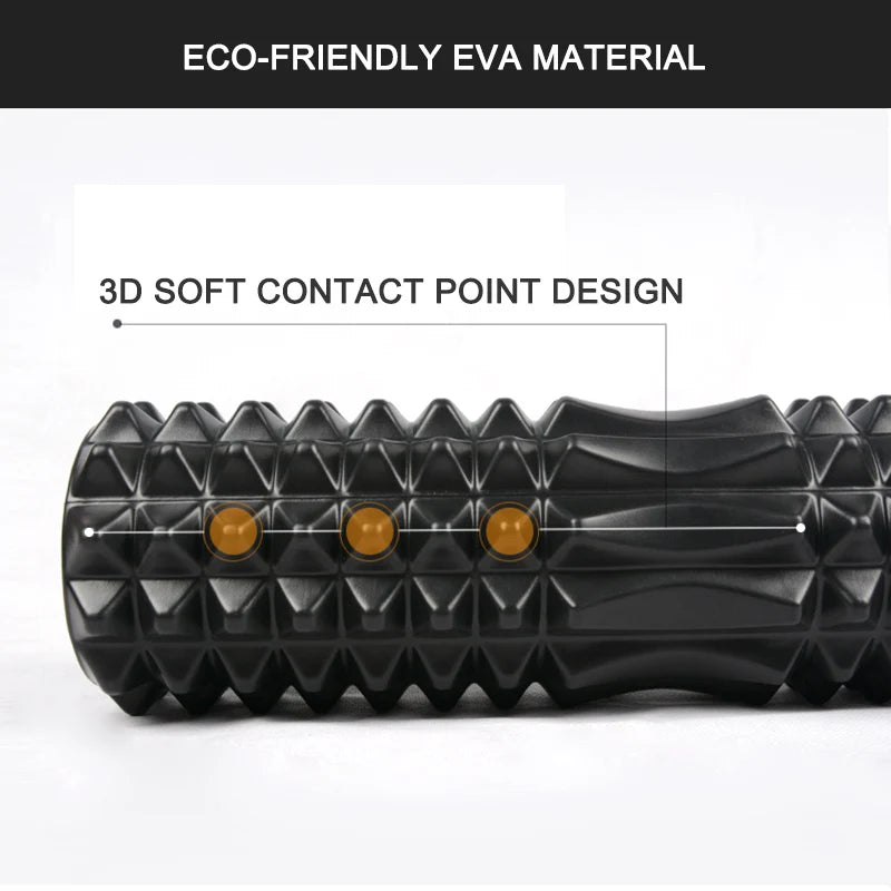 Crescent Solid Foam Yoga Roller for Pilates and Muscle Recovery