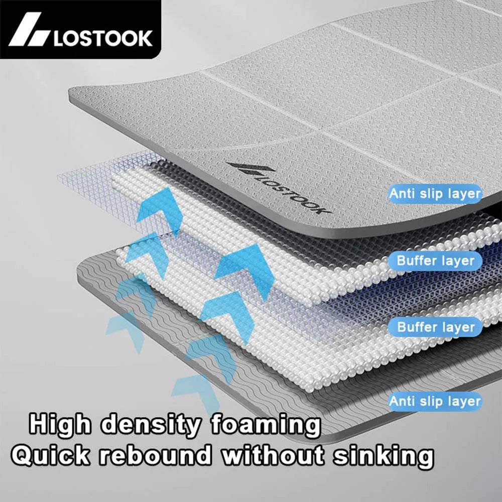 Foldable TPE Yoga Mat - Portable Travel Exercise Mat for Pilates