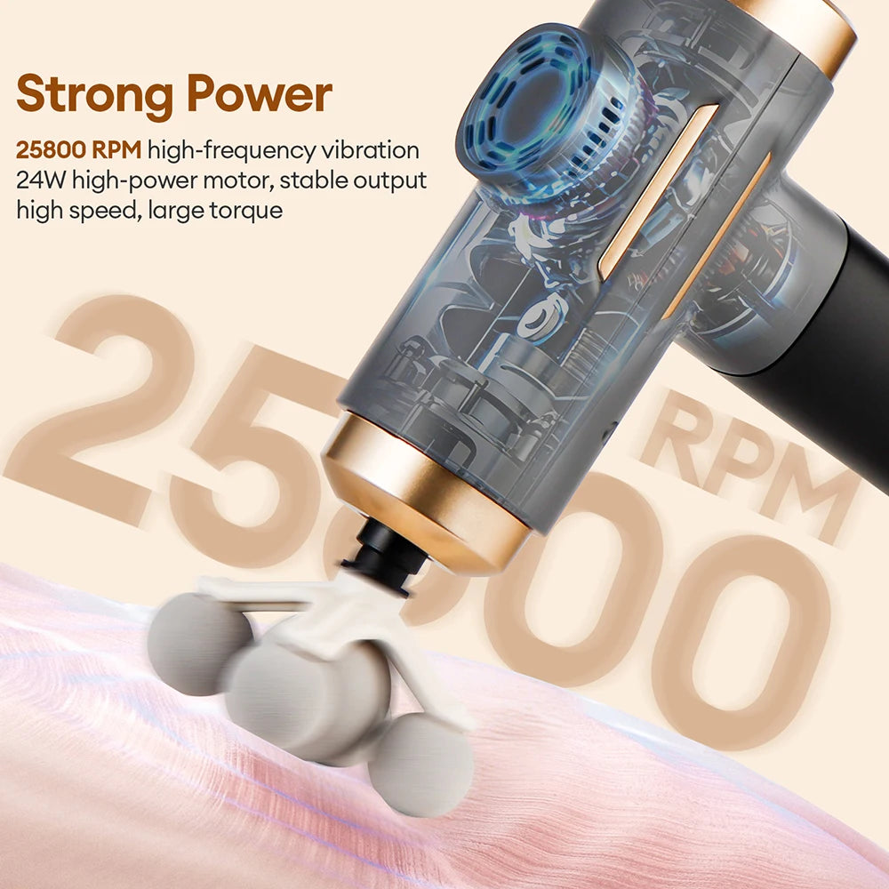 11-in-1 Electric Massage Gun - 99-Speed Deep Tissue Muscle Recovery