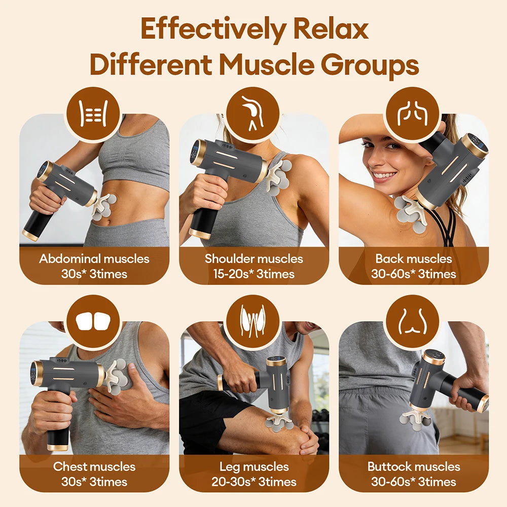 11-in-1 Electric Massage Gun - 99-Speed Deep Tissue Muscle Recovery