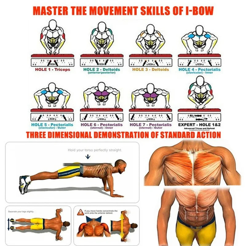 Foldable 14-in-1 Push-Up Board Set - Portable Home Gym Equipment