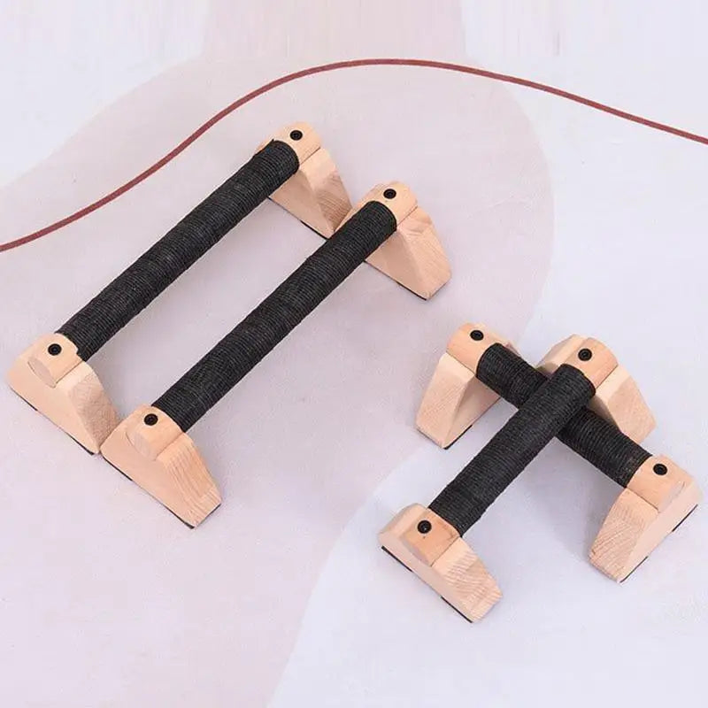 Solid Wood Parallettes Calisthenics Bars for Home Gym Workouts