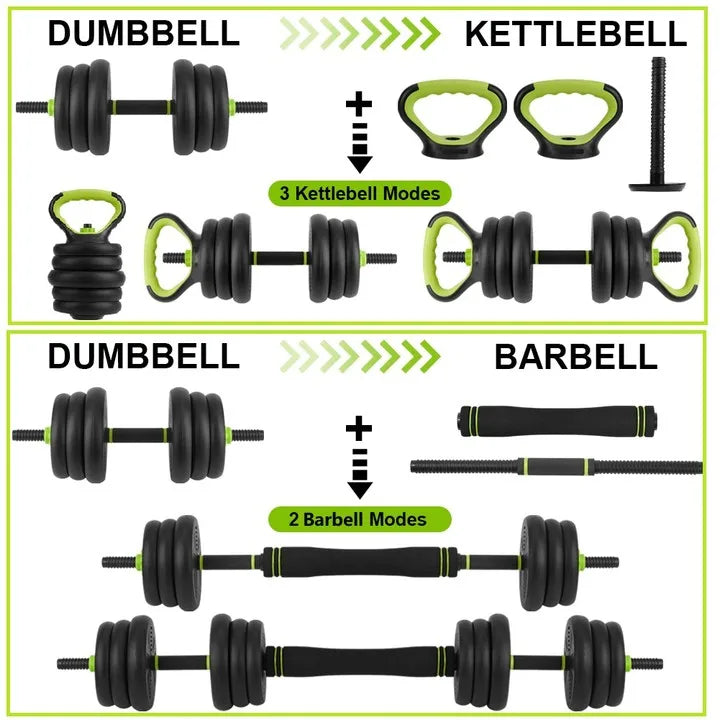 4-in-1 Adjustable Dumbbell Set 44-88lbs for Home Gym Strength Training