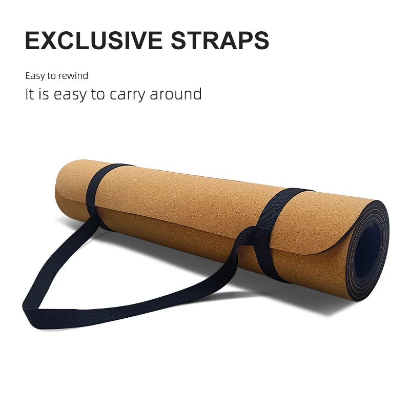 Natural Cork Yoga Mat - Foldable Non-Slip Eco-Friendly Fitness Pad