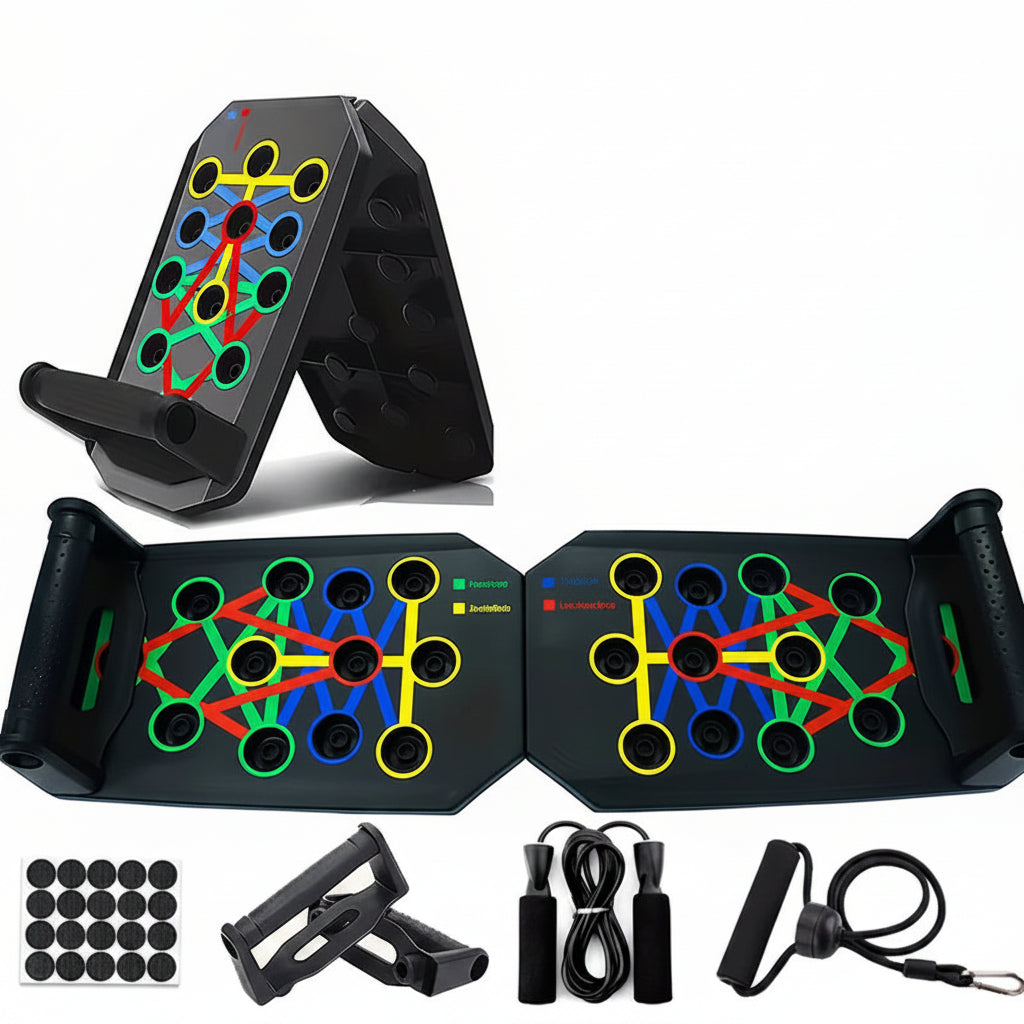 Foldable 14-in-1 Push-Up Board Set - Portable Home Gym Equipment