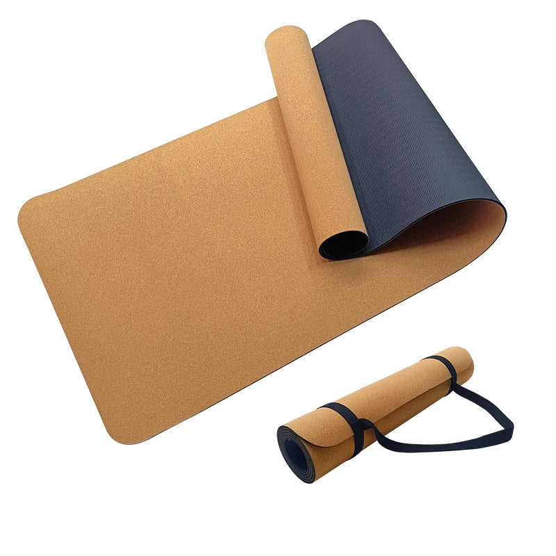 Natural Cork Yoga Mat - Foldable Non-Slip Eco-Friendly Fitness Pad