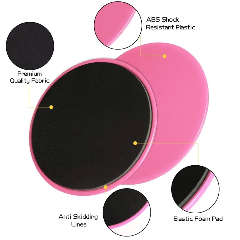 Core Sliders Dual-Sided Gliding Discs for Abdominal & Full Body Workouts