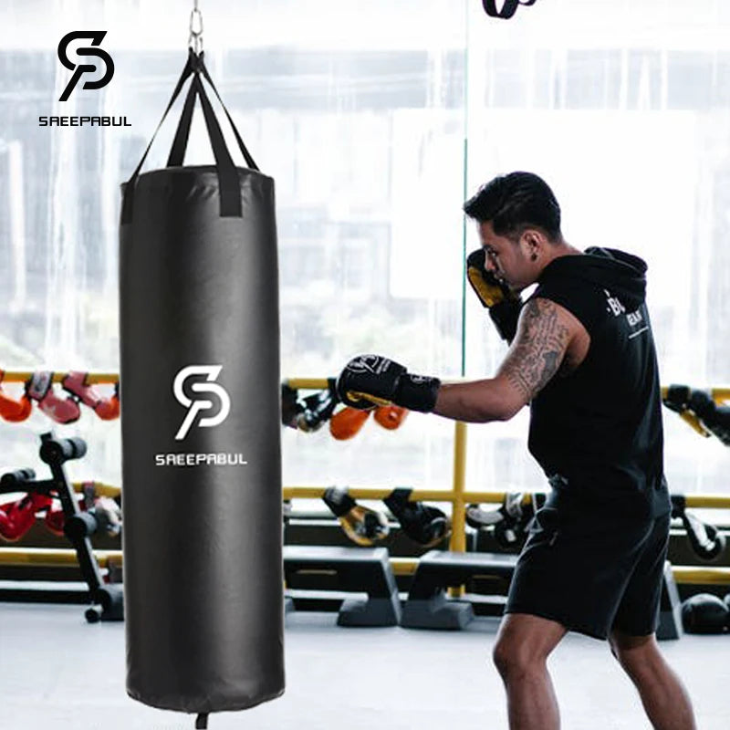 Heavy Punching Bag Synthetic Leather MMA Boxing Home Gym