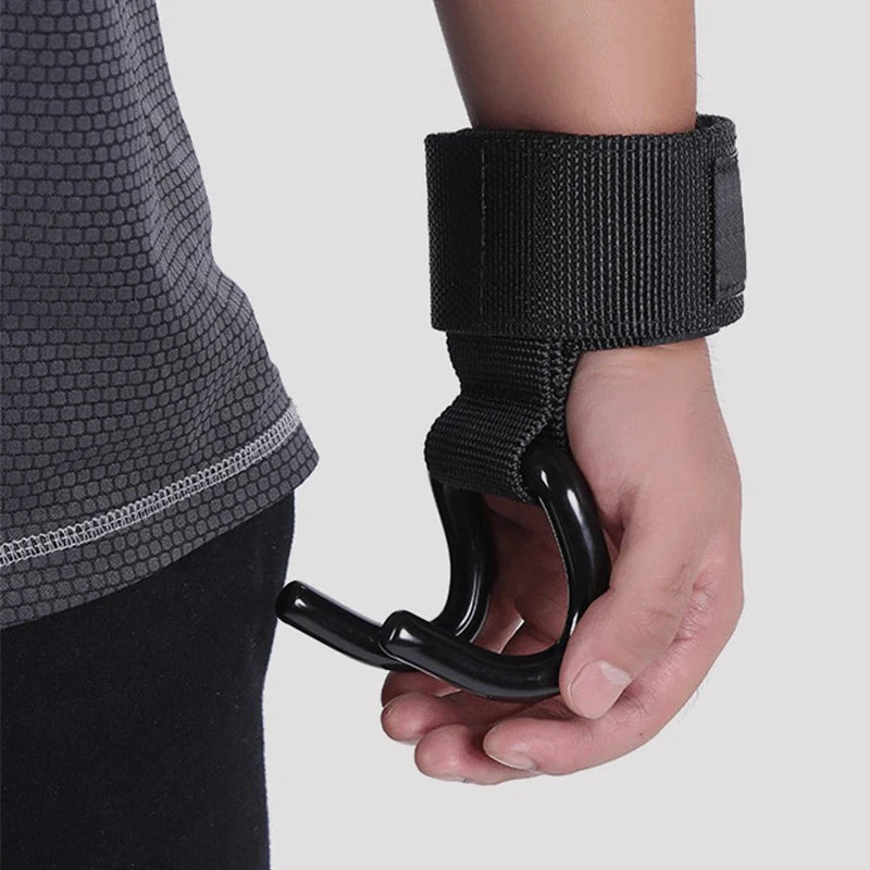 Weight Lifting Hook Grips with Padded Wrist Wraps for Deadlifts